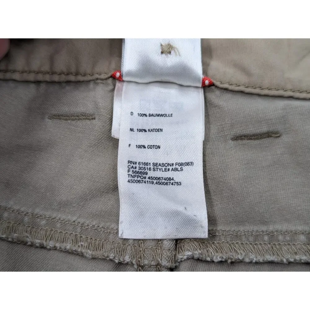 North Face Men's Pants Chino Travel ABLS Khaki Beige Straight Leg Size 38/32